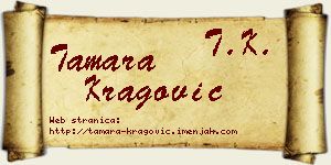 Tamara Kragović vizit kartica